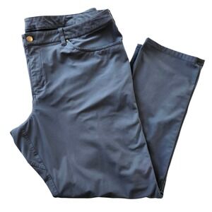 Lululemon ABC Classic Fit 5 pocket Blue Pants Warpstreme Mens 42 LM5ADES